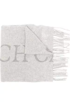 OFF-WHITE Uomo Sciarpe - Quote-motif fringed scarf - MELANGE GREY MELANGE GREY
