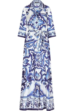 Dolce & Gabbana Chemisier con stampa maioliche