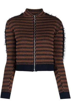 Durazzi Milano Giacca crop con motivo jacquard