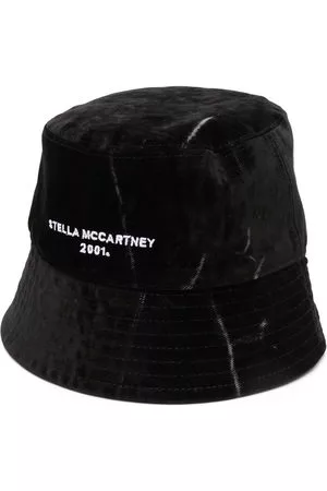 Stella McCartney Donna Cappello Bucket - Cappello bucket con ricamo - Nero