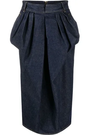 Maison Margiela Gonna denim plissettata