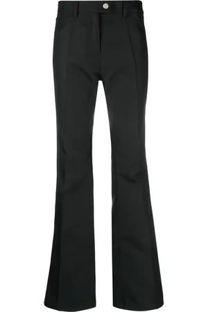 Courrèges Pantaloni svasati con ricamo