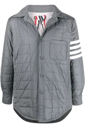 Thom Browne Giacca-camicia con dettaglio a righe