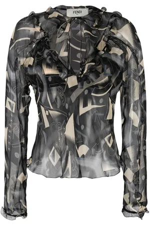 Fendi Blusa con stampa grafica
