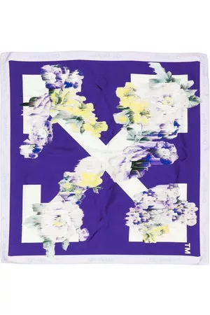 OFF-WHITE Donna Sciarpe - Foulard Arrows a fiori - Viola