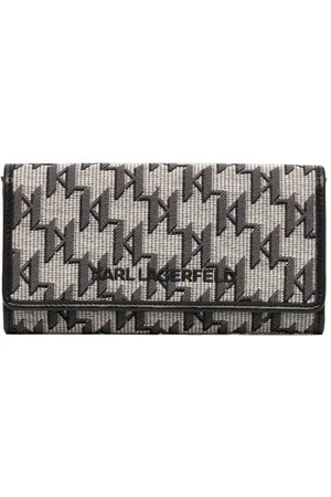 Karl Lagerfeld Portafoglio con monogramma jacquard