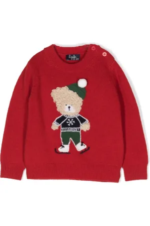 Il gufo Maglione con logo a intarsio