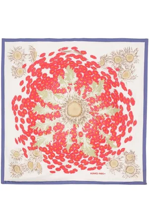 Hermès Foulard Fleurs et Carlines 1985