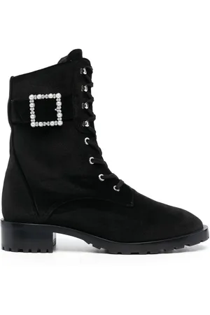 Stuart Weitzman Stivali stringati con fibbia 40mm