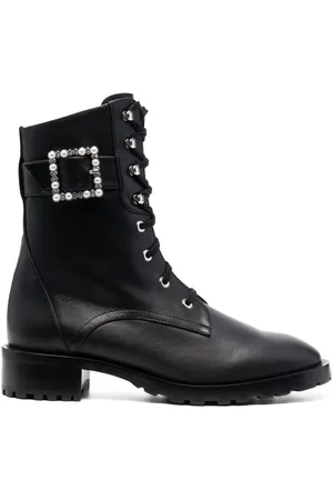 Stuart Weitzman Stivaletti con fibbia di perle