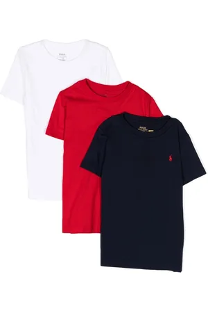Ralph Lauren Set di 3 T-shirt con ricamo
