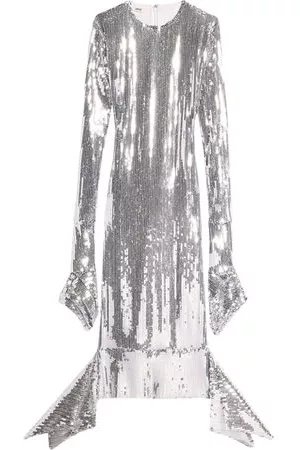 Ami Donna Vestiti midi - Abito midi con paillettes - Argento