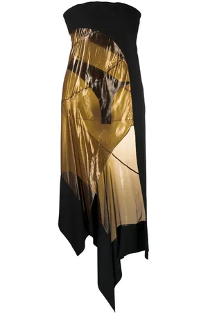 MUGLER Abito asimmetrico semi trasparente