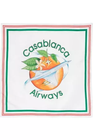 Casablanca Foulard Orbit Au Tour De L'Orange - Bianco