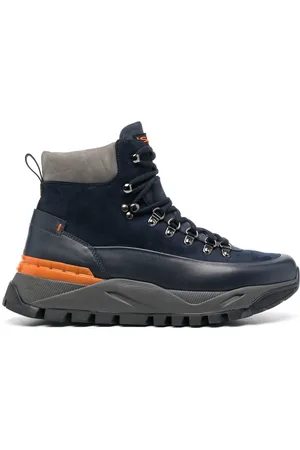 santoni Stivali da trekking stringati con inserti