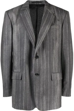 VERSACE Blazer monopetto gessato