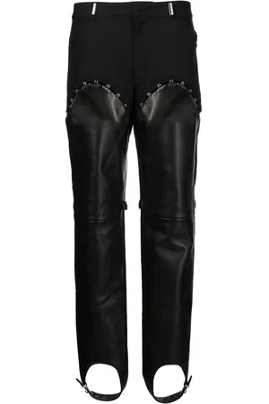 DION LEE Pantaloni dritti con staffa