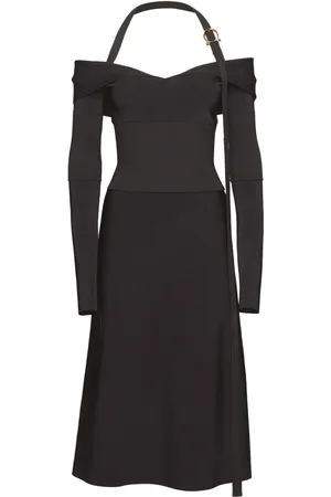 Salvatore Ferragamo Abito midi con spalle scoperte