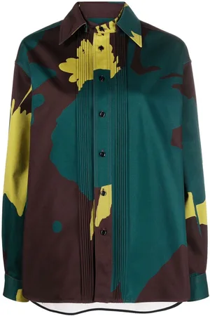 Colville Camicia Dinner con stampa astratta