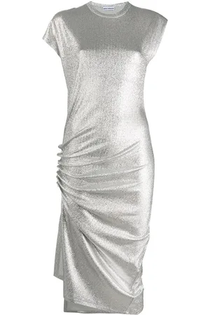 Paco rabanne Abito lamé con arricciatura laterale