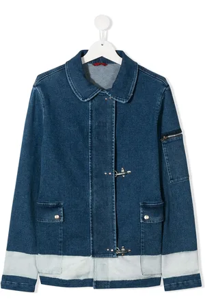FAY Giacca denim con chiusura nascosta