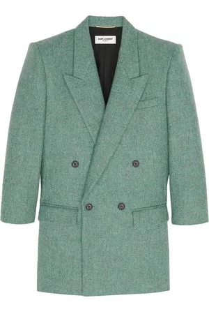 Saint Laurent Abito modello blazer doppiopetto - Verde