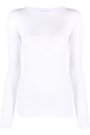 Falke Donna Top sportivi - Camicia con mezza zip - Bianco