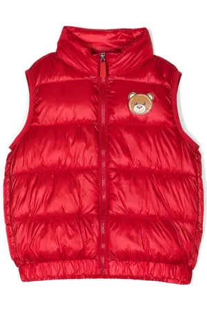 Moschino Gilet - Gilet imbottito con stampa - Rosso