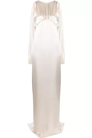 Saint Laurent Donna Abiti da sera lunghi - Abito lungo stile impero - Toni neutri