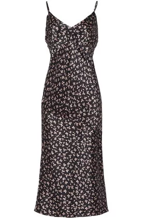 Equipment Donna Vestiti midi - Abito midi smanicato a fiori - Nero