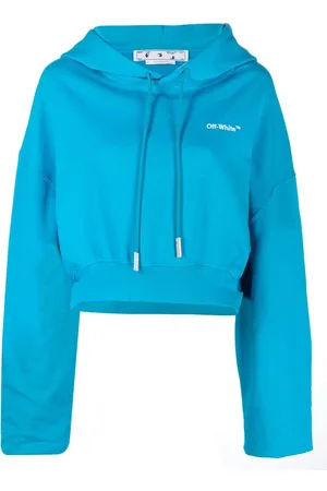 OFF-WHITE Felpa con cappuccio crop