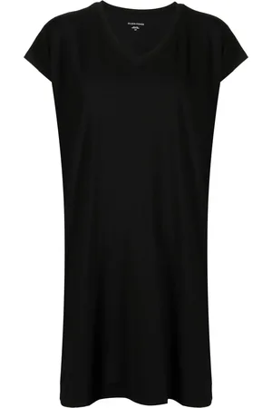 Eileen Fisher Abito corto a maniche corte con scollo a V