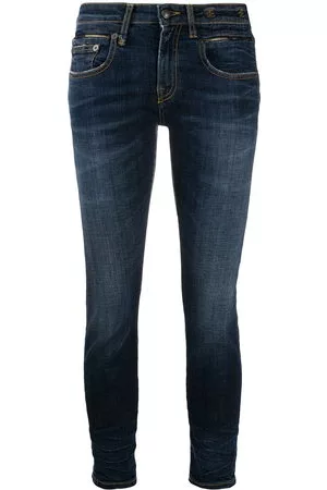 R13 Donna Jeans skinny - Jeans skinny crop - Blu
