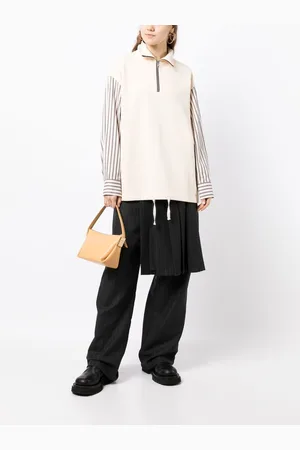 GOEN.J Camicia a righe con strato felpa