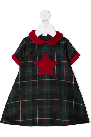 LA STUPENDERIA Abito tartan con applicazione
