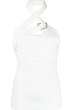 The Attico Top drappeggio con scollo all