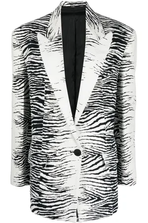 The Attico Blazer monopetto zebrato