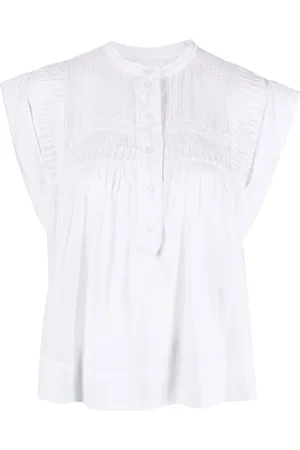 Marant Etoile Blusa Leaza plissettata