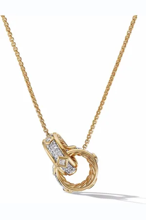David Yurman Collana con pendente Modern Renaissance in giallo 18kt con diamanti (16,4mm)