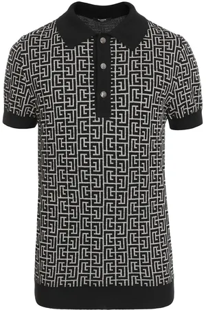Balmain Polo con monogramma jacquard