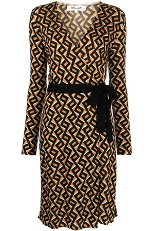 Diane von Furstenberg Abito a portafoglio con stampa