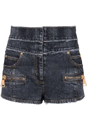Balmain Shorts denim con tasche