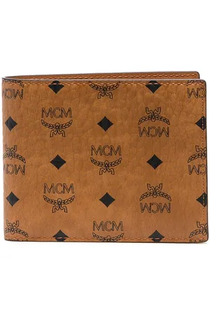MCM Portafoglio bi-fold con logo