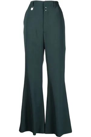 Maison Margiela Pantaloni svasati a vita alta