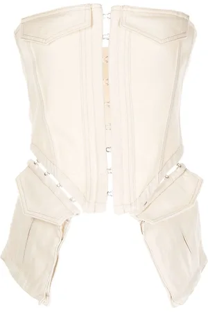 DION LEE Corsetto denim con tasca