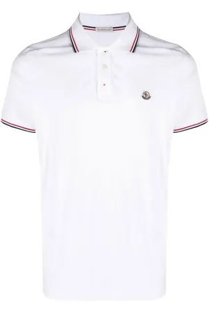 Moncler Polo in cotone con ricamo logo