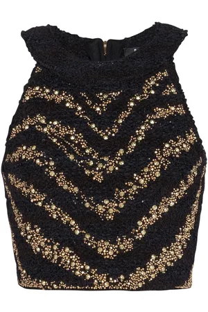Balmain Top con paillettes