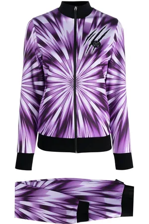 Philipp Plein Tuta sportiva con fantasia tie dye