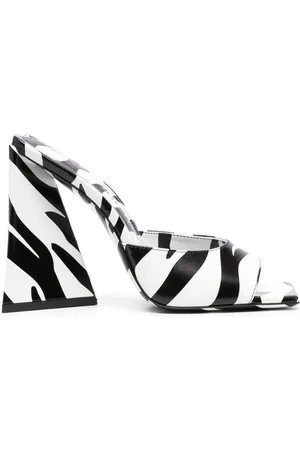 The Attico Sandali Devon con stampa zebra 115mm