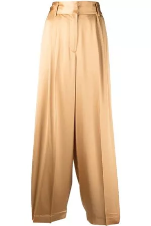 By Malene Birger Donna Pantaloni a vita alta - Pantaloni a vita alta con pieghe - Toni neutri